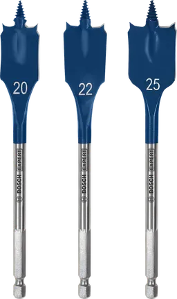 „Bosch EXPERT“ savaiminio pjovimo greitaeigių kastuvinių grąžtų rinkinys, 20/22/25 mm.